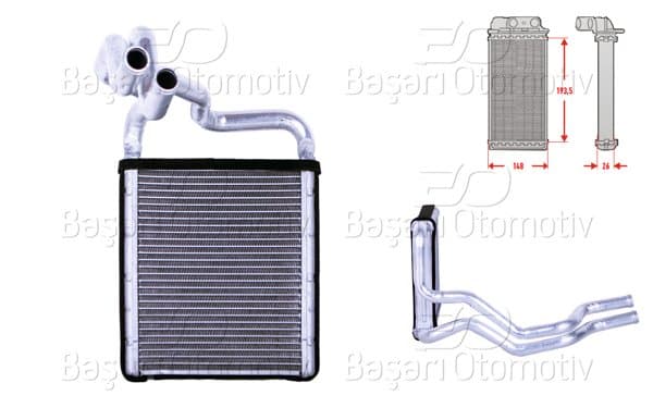 Kalorifer Radyatörü Brazing Mt-At 150X210x27 mm Hyundai i30 1.4 1.6 CRDI 2.0 CRDI Kia Ceed 1.4 Cwt1.6 CRDI 06 >