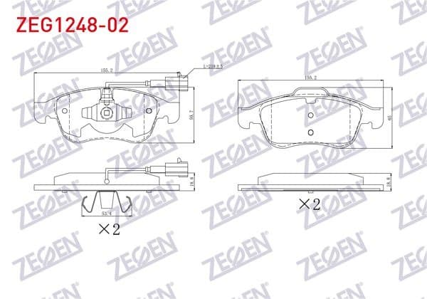 Fren Balata Ön Çift Fişli Alfa Romeo Giulietta (940) 1.4 Tb 2010-/ Giulietta (940) 1.6 JTD 2010 -