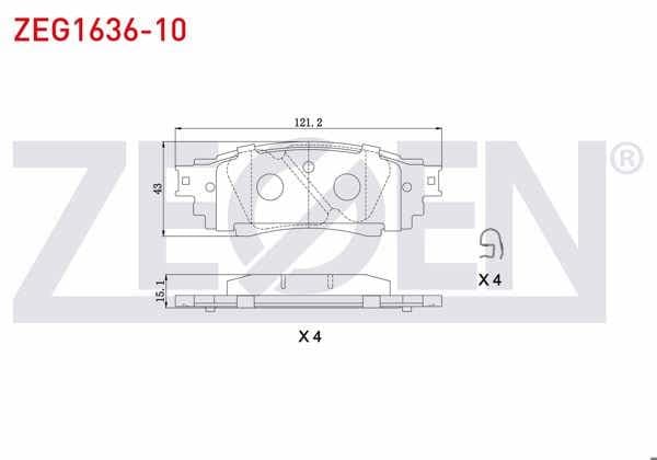 Fren Balata Arka Toyota C-Hr 1.2 T-1.8 Hybrid 2016-/ Lexus Rx (_L2_) 2.0 T-3.5 T 2015-/ Nx (_Z1_) 2.5 2014 -