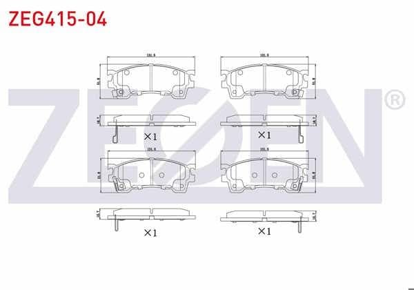 Fren Balata Ön Mazda 626 IV (Ge) 1.8İ 1992-1997 / 626 IV (Ge) 2.0İ 1992-1997 / 626 V (Gf) 1.8İ 1997-2002