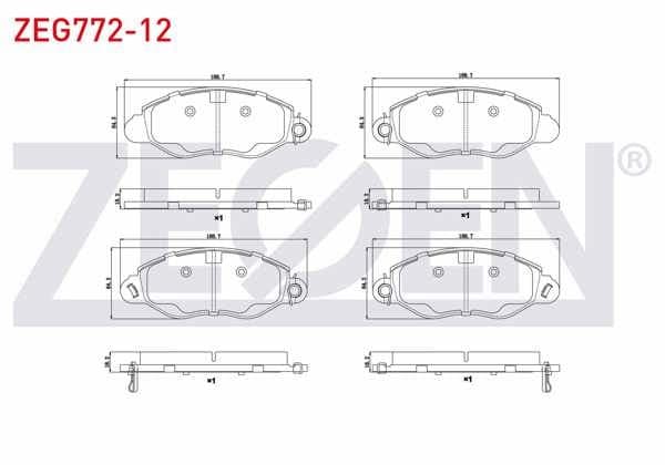 Fren Balata Ön Ikazlı Ford Transit (V184) Onden Çekişli 2.0 TDCI-2.3 16V-2.4 Dı-2.4 TDCI-2.4 Tde 2000-2006