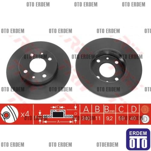 Fiat Tempra Ön Fren Disk Takımı 7663465