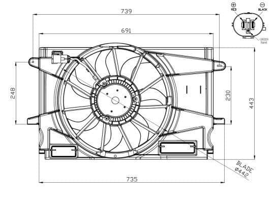 Radyatör Fan ve Motoru OPEL ORJINAL 13356677