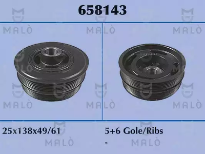 KRANK KASNAGI BMAX 12=> CMAX II 10=> FOCUS II 04=> FOCUS III 10=> MONDEO IV 07=> C30 S40 II V50 06 - KENTPAR - OEM 1490906