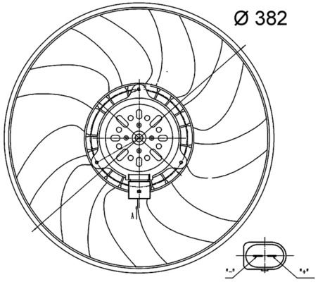 Kühlmittelkühler-/Kondensator-Lüfter AUDI A6 / Q3 — MAHLE CFF32000S - MAHLE