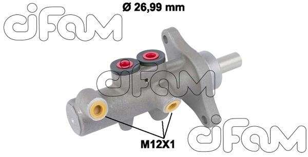 ANA MERKEZ SİLİNDİRİ MULTIVAN T5 03=>TOUAREG (02-10) TRANSPORTER T5 03=> - CIFAM - OEM 7H0611019A