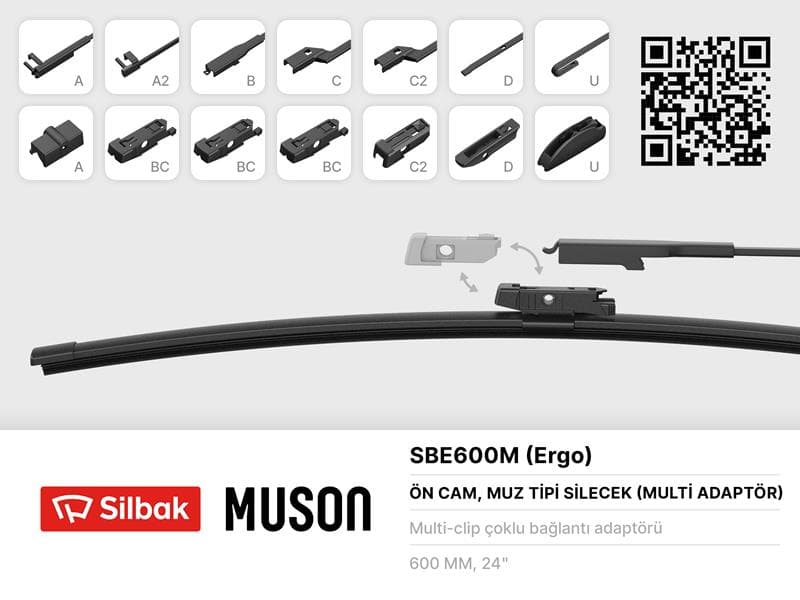 SİLECEK SÜPÜRGESİ MUZ TİPİ 600mm A. BC.C2.D VE U T...