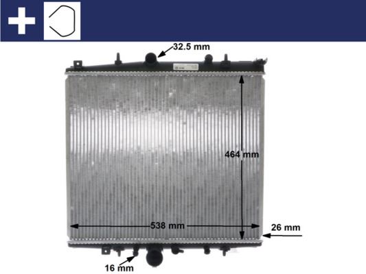 Kühlmittelkühler CITROEN C8 /PEUGEOT 807 - MAHLE