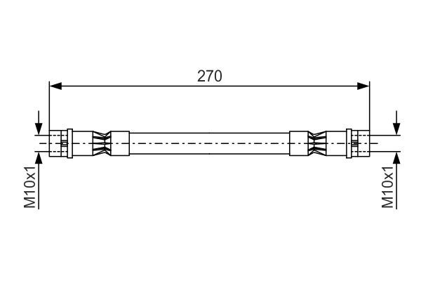 FREN HORTUMU. 270.00 MM — BOSCH 1987476404 - BOSCH