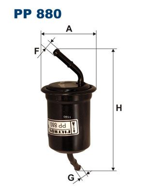 YAKIT FİLTRESİ KIA SEPHIA 1,5L B5 93-97 / 1,6L B6 95-> (BORU TİPİ) - FILTRON - OEM 0K20120490