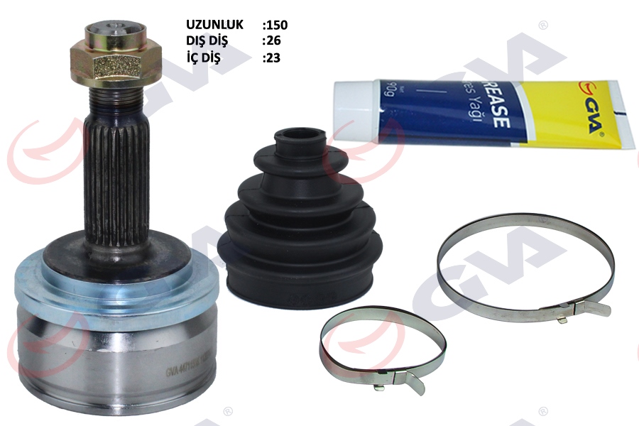 AKS KAFASI DIŞ TOYOTA AURIS. COROLLA 1.33L 1NR-FE NRE150 10-> 1.6L ZRE151 ZZE150 07-> 1.4L 1NDTV NDE150 07-> AVENSIS 1.6L ZRT270 09-> / VERSO 1.6L ZGR20 09 -> ABS`li (26x23x61.2 - ABS= 48 diş) - GVA - OEM 4347009S50