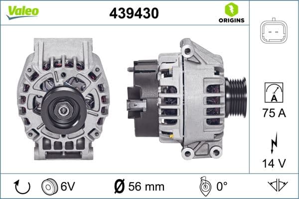 ALTERNATÖR 14V 75A DACIA LOGAN 04> SANDERO 08&g...