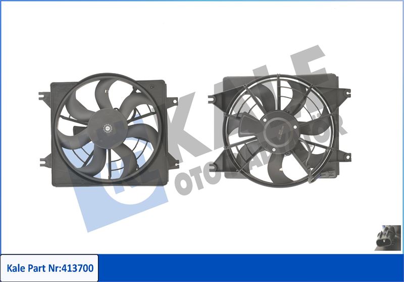 FAN MOTORU DAVLUMBAZLI ACCENT 1.3-1.3I 12V-1.5I 12V-1.5I 16V-(94-00) (120W-312mm) - KALE - OEM 9773022080