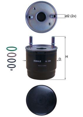YAKIT FİLTRESİ — MAHLE KL1002D - MAHLE