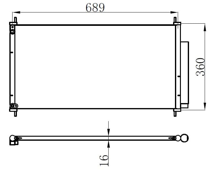 KLİMA BRAZİNG CONDENSER ()CİVİC 1.6İ-DTEC 2014+ 94...
