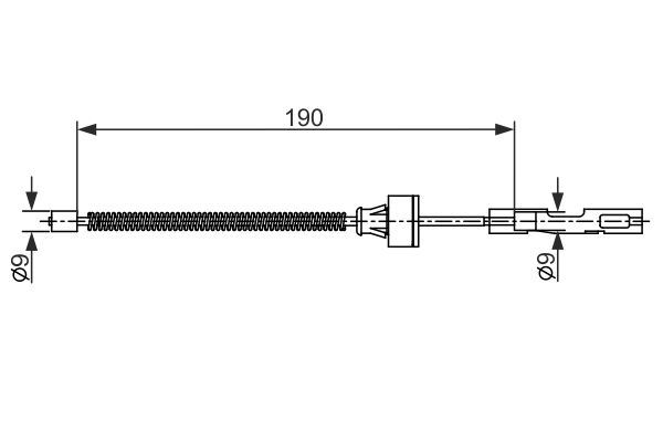 EL FREN TELİ ARKA FORD ECOSPORT 17> KAMPANALI TİP (UZUNLUK: 190mm) - BOSCH - OEM CN15