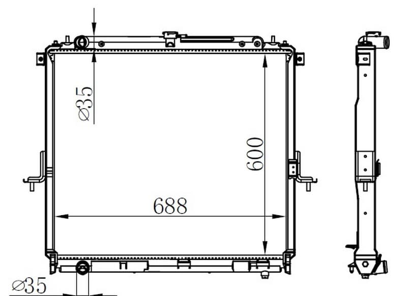 RADYATOR BRAZİNG MT(600X688X26)NAVARA - 2.5DCI 0...