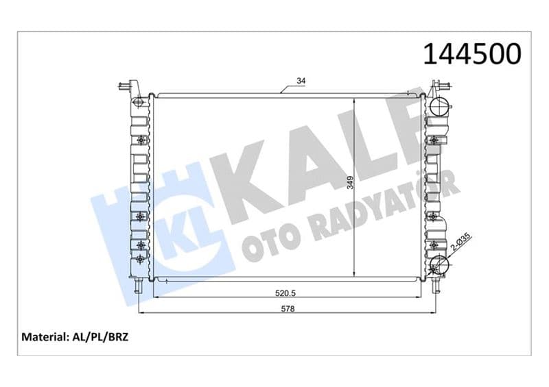 RADYATÖR PALIO 1.6 16V KLİMALI (1 SIRA ALB SİSTEM)