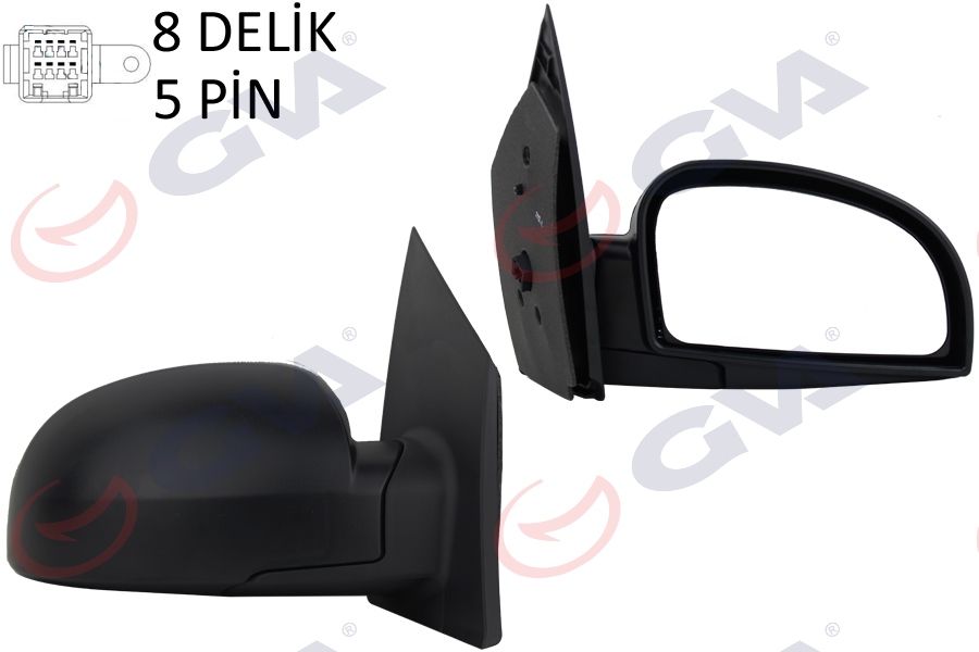DIŞ DİKİZ AYNASI SAĞ GETZ 02> ELEKTRİKLİ+ISITMALI+KONVEKS 5 FİŞ VM-452EHR - GVA - OEM 876201C310