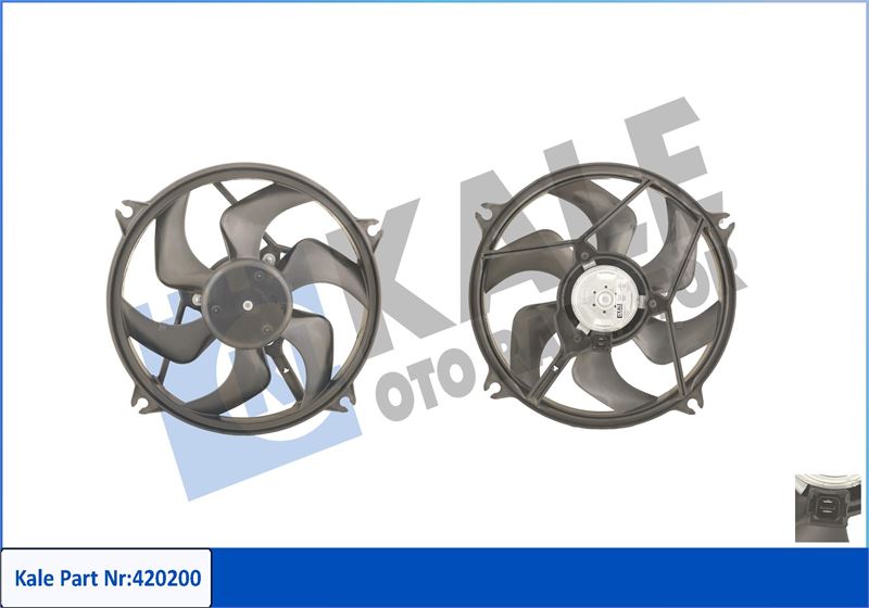 FAN MOTORU PEUGEOT P406 98>04 (280W-385mm) - KALE - OEM 1250.G0