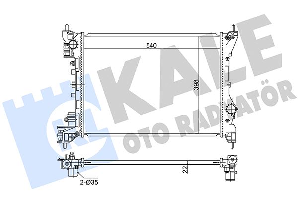 RADYATOR DOBLO PRATICO - MITO - COMBO - VAUXHALL COMBO AL PL BRZ - KALE - OEM 50522910