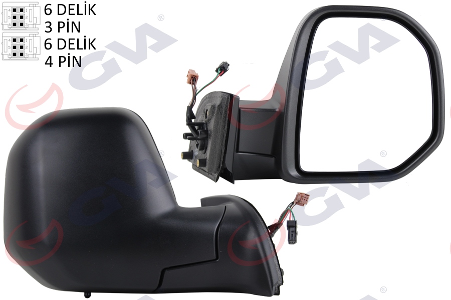 DIŞ DİKİZ AYNASI SAĞ BERLINGO-PARTNER 08> ELEKTRİKLİ+ISITMALI+SENSÖRLÜ+KONVEKS VM-6118EHSR - GVA - OEM 8153.TQ