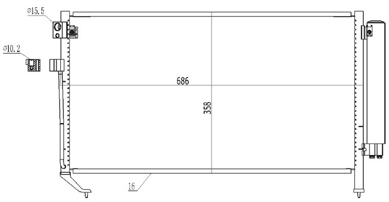 KLİMA BRAZİNG CONDENSER A/M()FORESTER 2.0İ/2.5İ 2002+ 94848 - ORIS - OEM 73210SA010