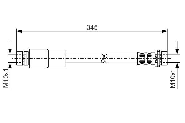 FREN HORTUMU ARKA SAĞ-SOL FORD FUSİON 02> (UZUNLUK: 325mm) - BOSCH - OEM 1207358