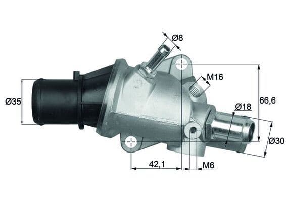 TERMOSTAT (KOMPLE) (88C) FIAT COUPE-KAPPA (98-01)