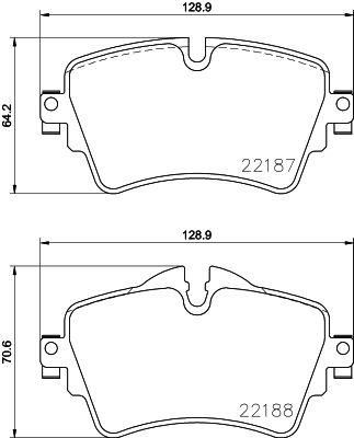 FREN BALATASI ON BMW F45 F46 F48 F39 . MINI F54 F55 F56 F57 F60 - VALEO - OEM 34106885503