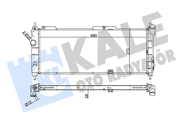 SU RADYATORU CORSA B TIGRA COMBO 1.2 1.4 1.6 (A/T OTOMATIK SANZIMAN ) - KALE - OEM 52459323