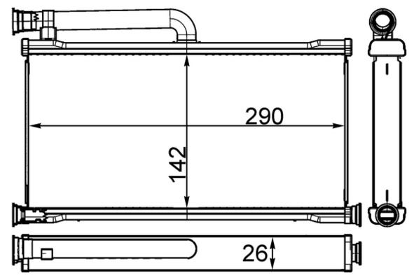 Innenraum-Wärmetauscher AUDI A6 04- - MAHLE