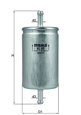 YAKIT FİLTRESİ POLO3 1.4-1.6 16V 94=> - MAHLE - OEM 6N0201511A