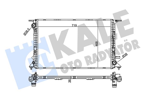RADYATOR A4 07=> A5 A6 11=> A7 2.7-3.0TDI-3.0 TFSI AL PL BRZ - KALE - OEM 4G0121251B