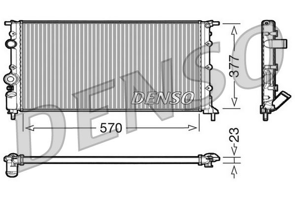 RADYATOR MEGANE 1.6I 2.0I (96 99) 2.0I 99>SCENIC I 1.9DTI DCI (99 03) (KLIMASIZ+MEK) (570x358x22) - ORIS - OEM 7700838135