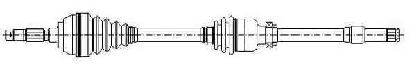 (x) AKS ÖN SAĞ SCUDO-EXPERT-JUMPY 1.6-1.9D 96=> ABS`Lİ (928mm/27diş/24diş) - CIFAM - OEM 9619947688