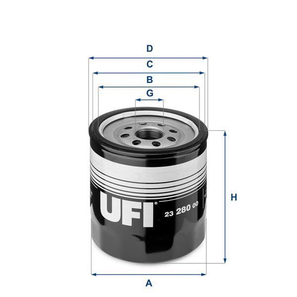 YAĞ FİLTRESİ FIESTA 1.8DI-FOCUS 1.8TDCI-1.8DI/TDDİ-1.8T-CONNECT 02>14 1.8TDCI TRANSIT T15-T12 2.5TD 95>01 - UFI - OEM 4M5Q6714BA