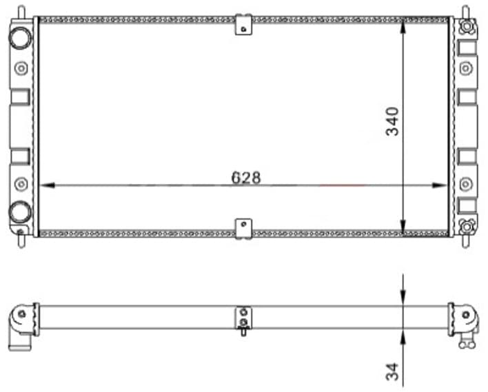 RADYATOR MECHANİCAL MT(628×340×34)NİVA 02-