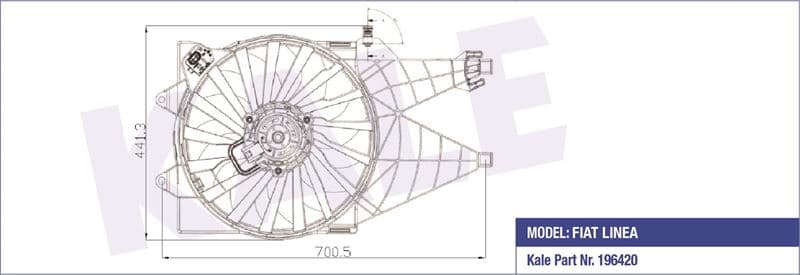FAN GRUBU DAVLUMBAZLI FIAT LINEA 1.6 AC ELEKTRO FA...