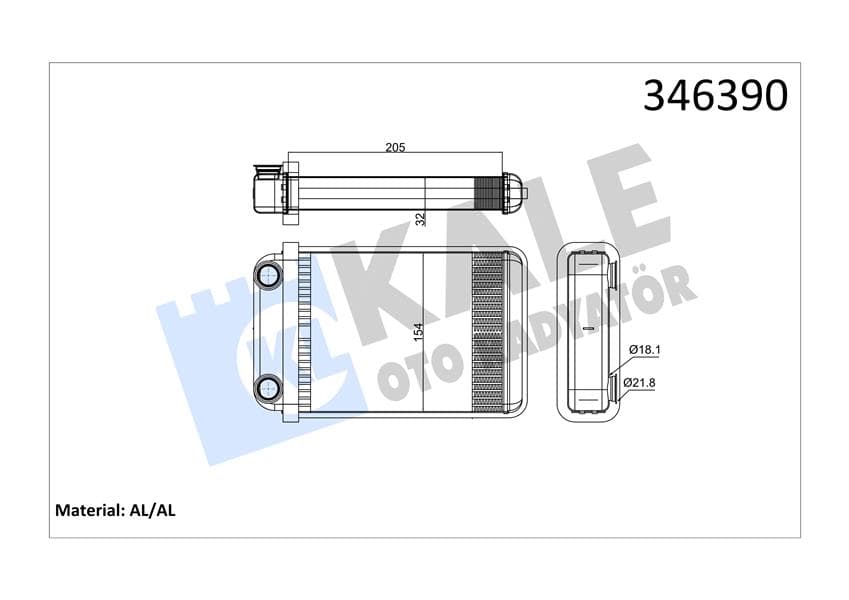 Kalorifer Radyatörü OPEL ORJINAL 13287939