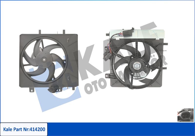 FAN MOTORU PEUGEOT C2 / C3 I / C3 PLURIEL - 207 / 1007 / 207 SW (250W 335MM) (FAN-MOTOR-DAVLUMBAZ) - KALE RADYATOR - OEM 1253H3