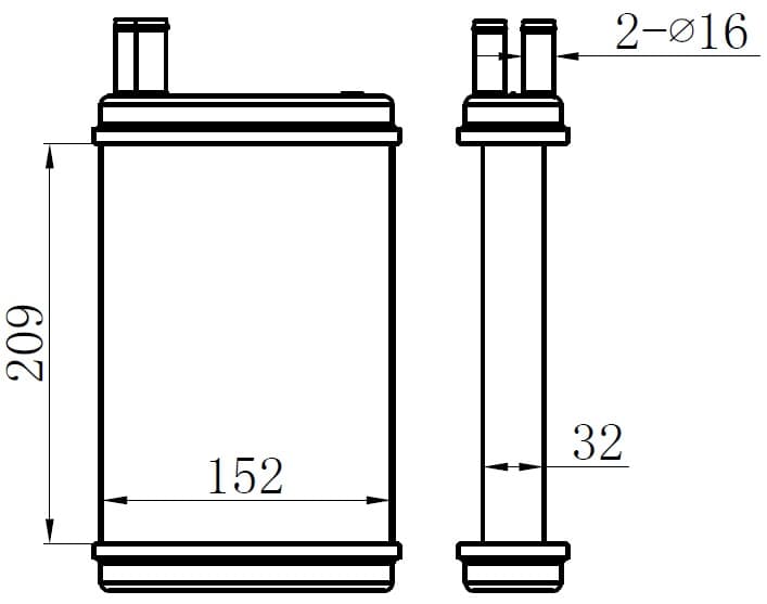 KALORİFER BRAZİNG HEATER A/M(209X155X32)PİCKUP