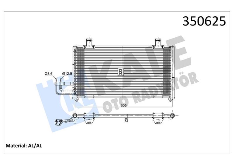 KONDENSER AL/PL/BRZ SEPHIA-SHUMA II - KALE - OEM 1K2A161480A