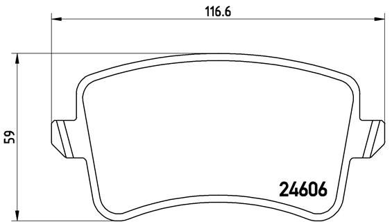 FREN BALATASI ARKA 116 mm AUDI A8 09- - BOSCH - OEM 8K0698451
