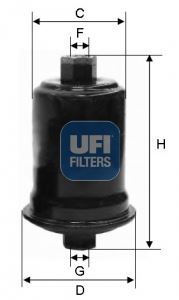 YAKIT FİLTRESİ H1 STAREX 2.4 (98-04)- SONATA 2.0-2.4-2.5 (96-01)-HILUX 2.4 (89-05) - UFI - OEM 3191134000
