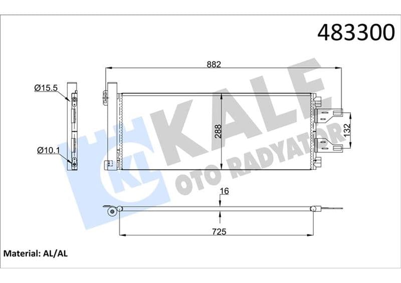 KLİMA RADYATÖRÜ (KONDENSER) PEUGEOT BOXER III-CITR...