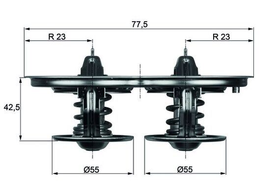 TERMOSTAT Thermostat insert — MAHLE TX3285D - MAHLE