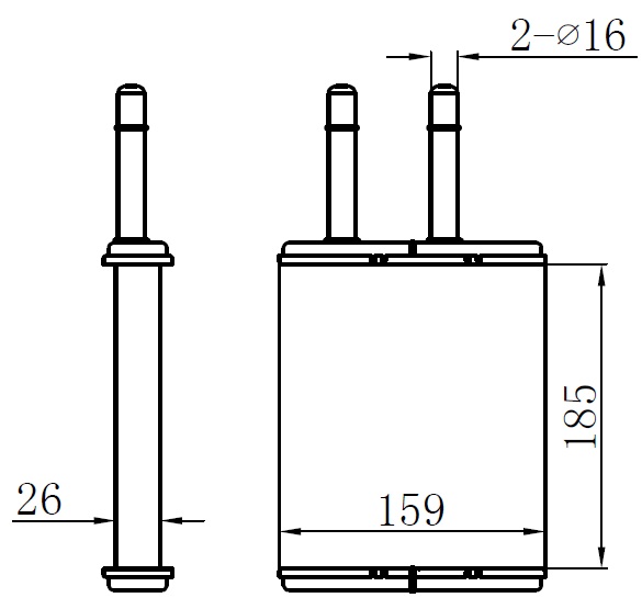 KALORİFER RADYATÖRÜ BRAZİNG MAZDA 626 (OTOM/MEK) (183x156x26) - ORIS - OEM GA5R61A10