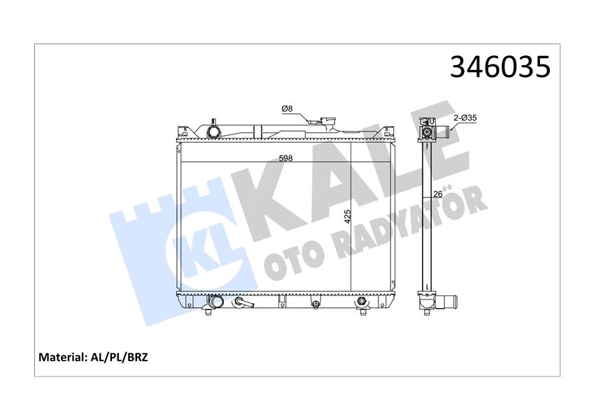 RADYATÖR AL/PL/BRZ GRAND VITARA I - KALE - OEM 1770052D10