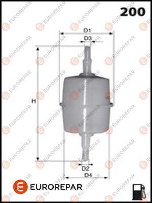 ŞEFFAF BENZİN ARA FİLTRE (KÜÇÜK TİP) ÜNİVERSAL - EUROREPAR - OEM 7700544588